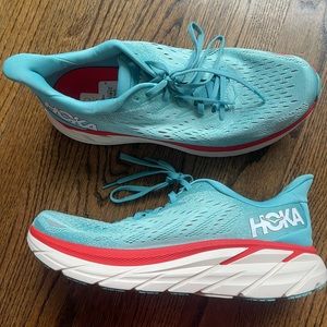 Hoka women’s size 10.5 brand new teal white and orange